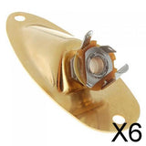 Maxbell 6x1pc Gold Output Jack Socket for Electric Guitar
