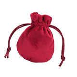 Maxbell Drawstring Bag Velvet Gift Bag Rings Jewelry Pouch Wine Red 6.5x8.5cm