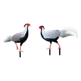 Maxbell 2Pcs Chicken Animal Statue Stakes for Porch Patio Home Outdoor Chicken Decor