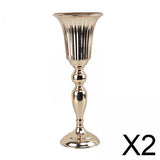 Maxbell 2xIron Flower Vase Stem Bunch Gold Bouquet Floral Arrangement Table Decoration height 39cm