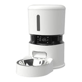 Maxbell 4L Cat Feeder Voice Function Non Slip Cat Feeder Automatic for Kitty Dog Pet white