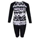 Maxbell Muslim Swimwear Modest Long Sleeve Swimsuit Islamique Burkini Wetsuit XL