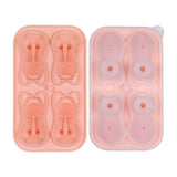Maxbell Silicone Chilled Cube Tray DIY Funny 3D Pet Shaped for Lemonade Coffee Drink Pink