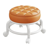 Maxbell 360° Rotating Low Roller Seat Stool Low Noise for Kitchen Barber Shop Office orange
