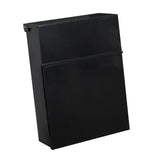 Maxbell Wall Mount Mailbox Galvanized Iron Postbox Vintage Style Lockable Letter Box Black