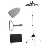 Maxbell Garment Steamer Rack Folding Steamer Hanger Stand for Retail Hotel Cloakroom Black