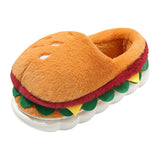 Maxbell Hamburger Winter Warm Slippers Home Shoes for New Year Apartment Living Room EU Size 36 to 37