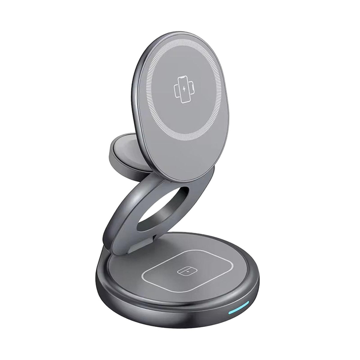 Maxbell Portable Wireless Charger Stand Tabletop Mount Lightweight Sturdy Adjustable Grey