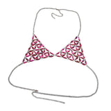 Maxbell 5xWomen's Body Chain Sleeveless Stylish Lingerie for Festival Streetwear Beach Pink