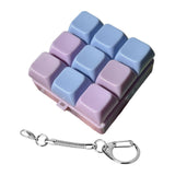 Maxbell Keyboard Fidget Keychain Keyboard Clicker Fidget for Birthday Party Home Purple Blue