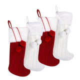 4 Pieces Xmas Hanging Sacks Christmas Stocking for Family Offices Decorating