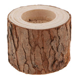 Maxbell 2pcs Tree Stump Candle Holder Wooden Tea Light Candlestick Decor 5cm & 6cm