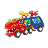 Maxbell Toy Trucks Dinosaur Playset Dinosaur Figure Toys for Children Kids Preschool T rex with 4 car
