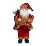 Maxbell Christmas Doll Ornament Santa Claus Figurine for Holiday Window Display Home red and gold