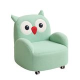 Maxbell 2in1 Kids Cartoon Sofa Bed, Soft Plush, Solid Wood, Safe & Space-Saving Green Owl Wood