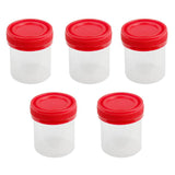 Maxbell 4x5x 40ml Plastic Graduated Measuring Specimen Cup Sterile Container with Lid