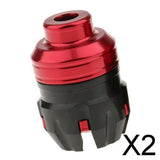 Maxbell 2xFrame Crash Slider Fork Protector Cap for 15mm Front Rear Wheel - Red