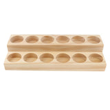 2 Pieces Wood Essential Oils Perfume Display Storage Organizer Holder Stand
