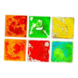 Maxbell 6 Pieces Sensory Soft Gel Liquid Toys Fidget Liquid Motion Toys for Children Square