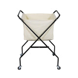 Maxbell Foldable Laundry Hamper with Wheels Multifunctional Sturdy Beige Laundry Bag
