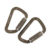 Maxbell Maxbell 1 Pair 30KN D-Ring Twist Auto Locking Rock Climbing Carabiner Rescue Grey