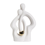 Maxbell Lovers Statue Ceramic Couple Sculpture for Wedding Gifts Engagement Bedroom