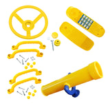 Maxbell Outdoor Steering Wheel Pretend Play for Girls Boys Educational Gift Children yellow