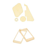 Maxbell Curved Bridge Pickup Frame Mounting Rings w/ Cavity Switch Covers For LP Guitar