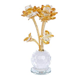 Maxbell Lotus Flower Figurine Centerpiece Collection for Cabinet Shelves Living Room Yellow