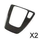 Maxbell 2xCarbon Fiber Gear Shift Panel Decorative Trim For  E90 E92 E93 05-12