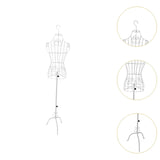 Maxbell Female Wire Mannequin Torso Upper Body Dress Form for Store Women Seamstress White