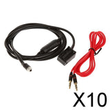Maxbell 10xFemale 3.5mm AUX CD Adapter Cable for BMW Z4 E85 E53 E83 E39 E60 E61 E63 E64