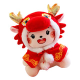 23cm Cartoon Chinese Dragon Pillow Stuffed Animal Toy Chinese New Year Toy