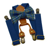 Maxbell Kids Suspender and Bow Tie Tuxedo Suspender for Boys Girls Children Trousers Navy