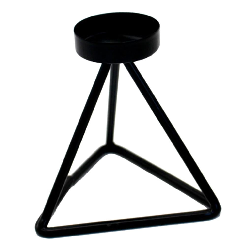 Maxbell Maxbell Metal Black Candlestick Candle Stand for Home Table Wedding Decor 9x9.5cm