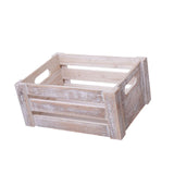 Maxbell Wooden Storage Crate with Handles Sundries Box for Clothes Vegetables Fruits 29 x 21 x 13 cm
