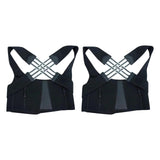 Maxbell 2 Pieces Back Brace and Posture Corrector Comfortable Shoulder and Neck Support L