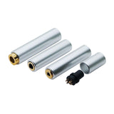 Maxbell 3 in 1 Audio Jack Connector 4.4 Balanced Female Stereo Jack Adapter Connector Silver