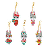 Maxbell 5x Diamond Painting Keychain Easter Egg Ornaments Bag; Charms Mosaic Making