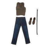 Maxbell 1/ Vest Jeans Set Male Suit for Action Figures green