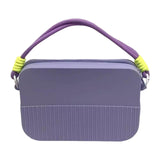 Maxbell Hole Bag Wrist Bag Stylish Zipper Closure Handbag for Dating Vacation Travel Purple