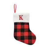 Christmas Stockings Portable Xmas Fireplace Socks for Holiday Home Fireplace Letter K