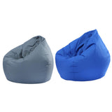 Maxbell 2PCS Large Adult Size Bean Bag Cover Toy Clothes Storage Grey and Blue