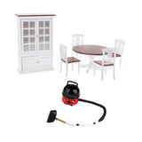 Maxbell 1/12 Dollhouse Kitchen Furniture Table Chair Cupboard Set & Vacuum Cleaner
