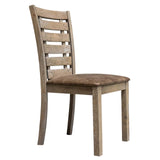 Maxbell Set of 2 Dining Chairs Modern Farmhouse Rustic Look Distressed Design