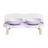 Maxbell Elevated Cat Bowls Food and Water Bowl Set for Kittens Travel Indoor Outdoor Purple