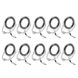 Maxbell 20pcs Ceramic Ring  Fishing Rod Guide Free Stainless Steel Frame
