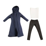 Maxbell 3Pcs 1/12 Scale Wind Coat and Pants Vest Miniature Model for 6" Male Figures