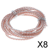 Maxbell 8x7N OCC Copper Wire, DIY HiFi Audio Cable for Earphone 2m Gold and Silver