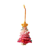 Xmas Small Pendant Mini Xmas Hanging Pendant for Outdoor Festive Decorating Rose red